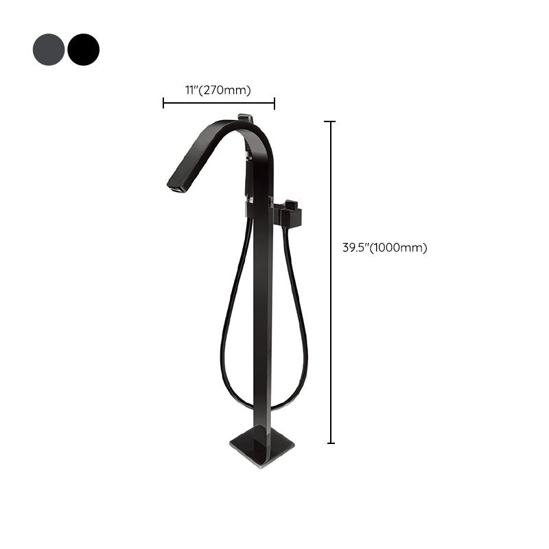 Modern Free Standing Tub Filler Faucet Copper Freestanding Tub Filler Trim