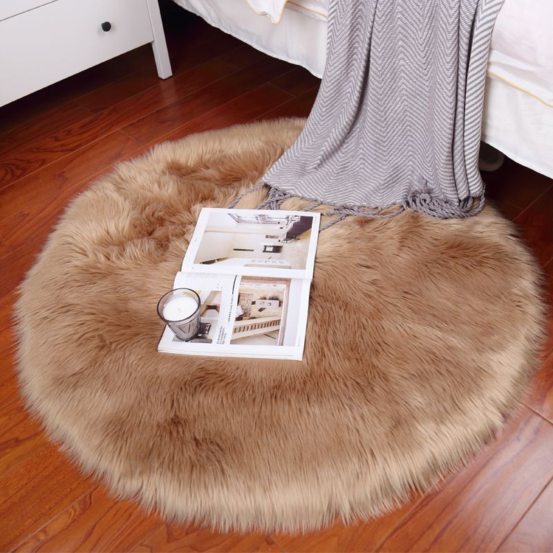 Pink Bedroom Area Rug Plush Orlon Area Carpet Solid Color Easy Care Rug