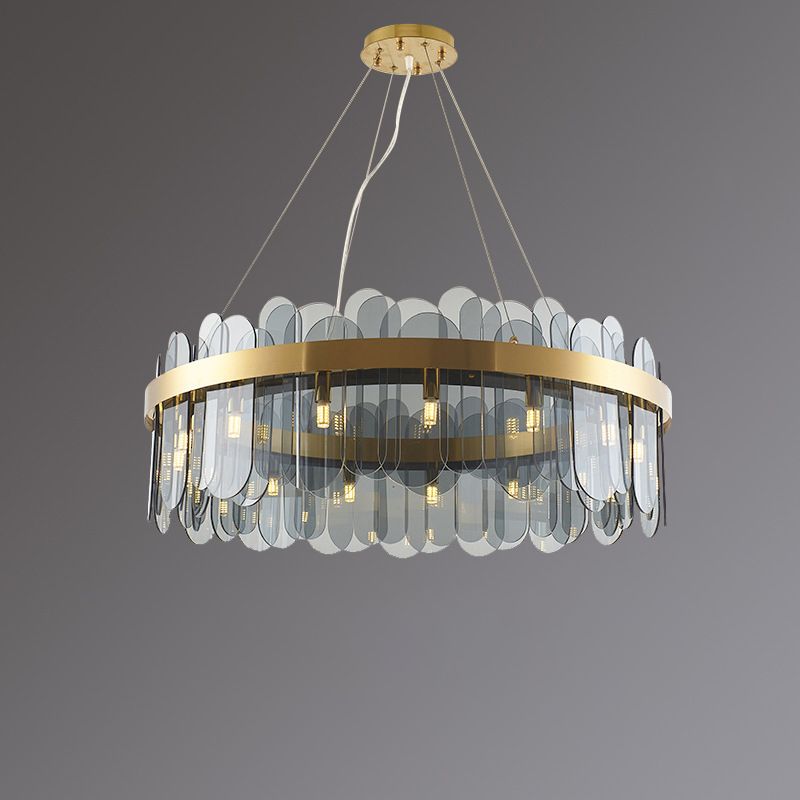 Ringform Decke Kronleuchter Modernist Style Glassuspension Licht für Wohnzimmer
