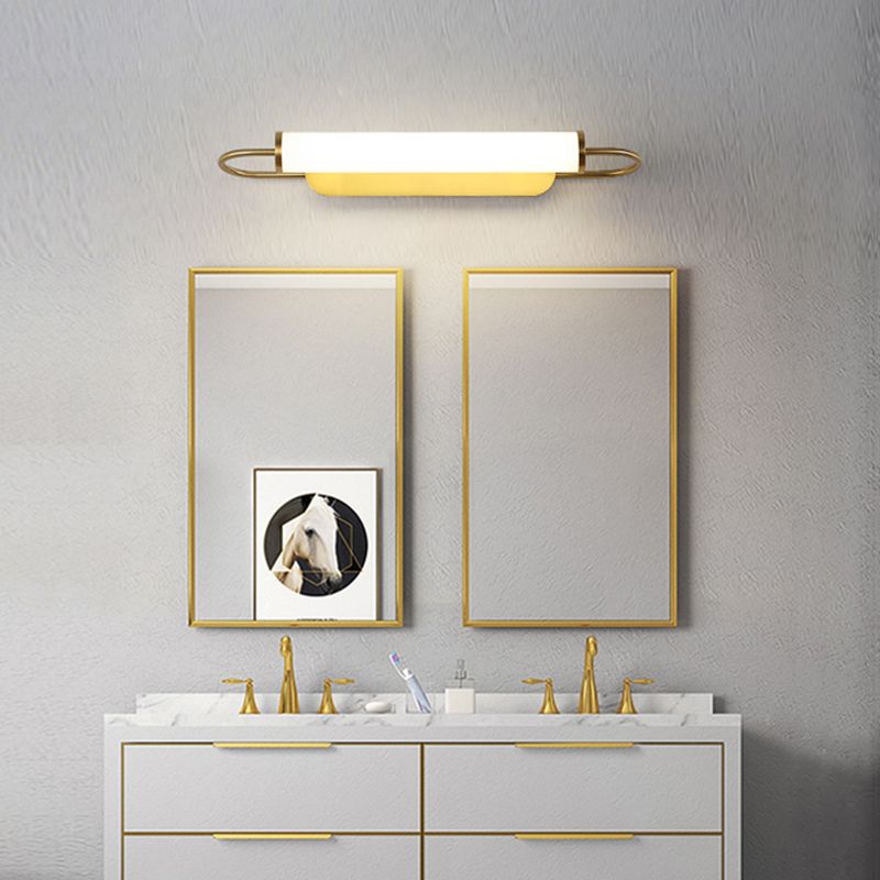 Moderno lampada da parete bronzo bronzo lampada a parete in metallo a 1 luce per bagno