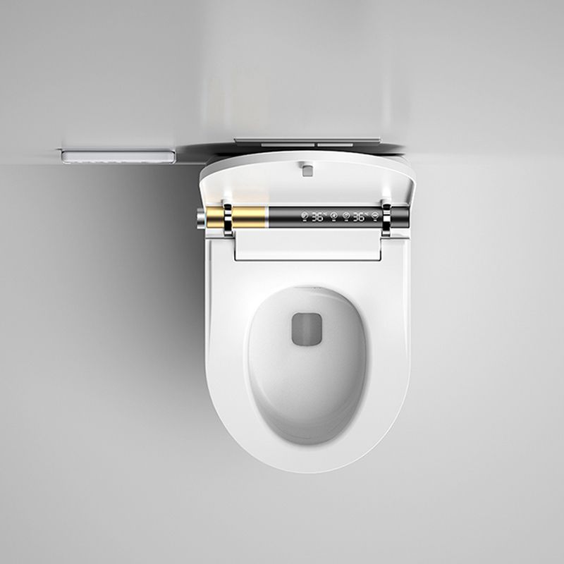 16.14" High Elongated Wall Mounted Bidet with Heated Seat White Bidet