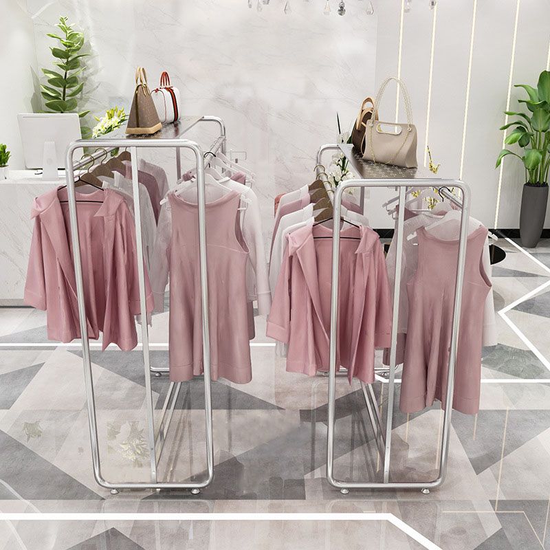 Simple Clothes Hanger Solid Color Metal Coat Rack for Living Room