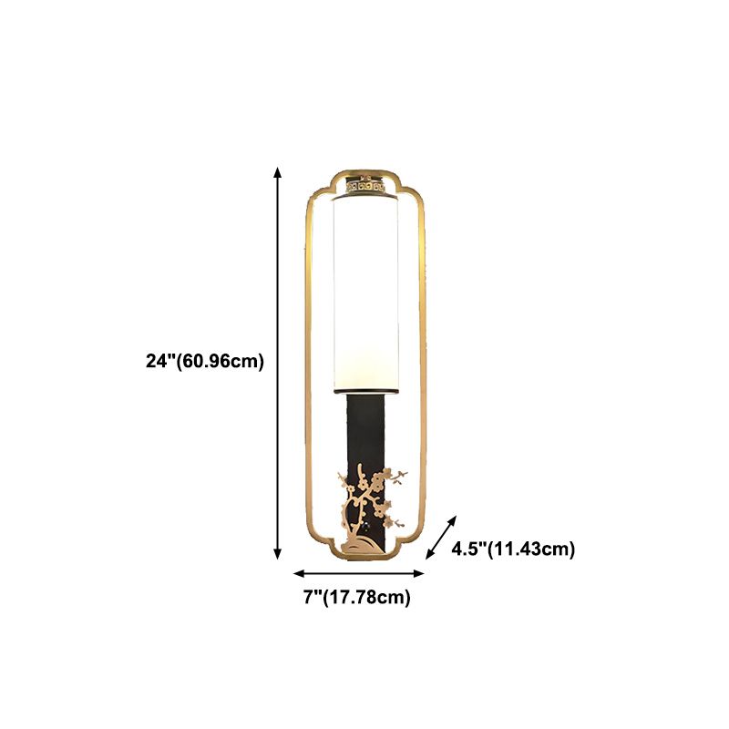 New Chinese Style Copper Wall Light Glass Shade Bulb Wall Lamp for Living Room