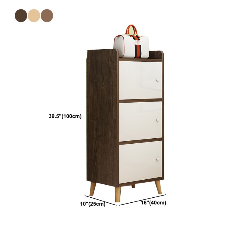 Scratch Resistant Rectangle Accent Cabinet 9.84" Wide Contemporary Wooden Cabinet