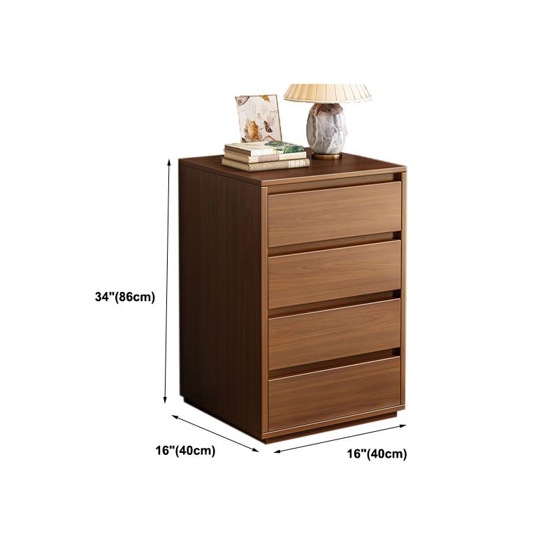 16" D Storage Chest Modern Wood Storage Chest in White and Brown