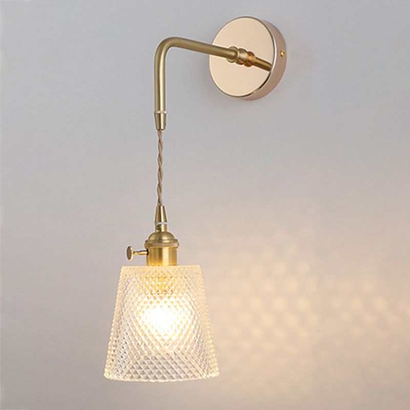 Modern Wall Light Scone Creative Glass Shade Wall Light Fixture for Bedroom