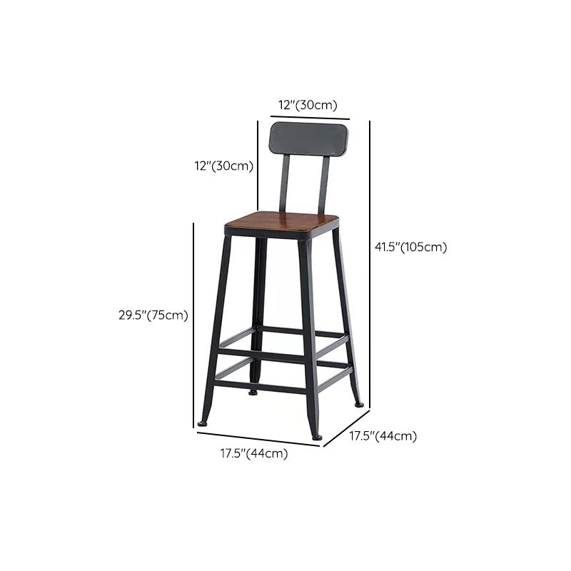 Rectangle Industrial Pub Table Set 1/4/7 Pieces Wooden Bar Table Set with Brown Stools