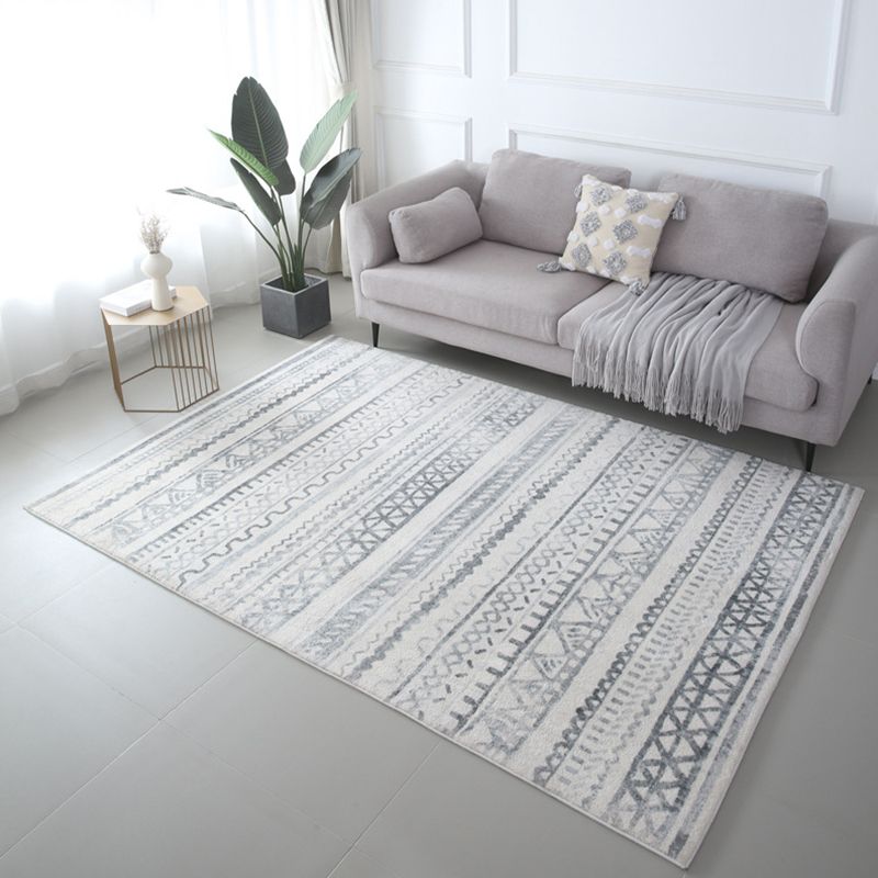 Simple Abstract Rug Imitation Cashmere Area Carpet Non-slip Rug for Living Room and Bedroom