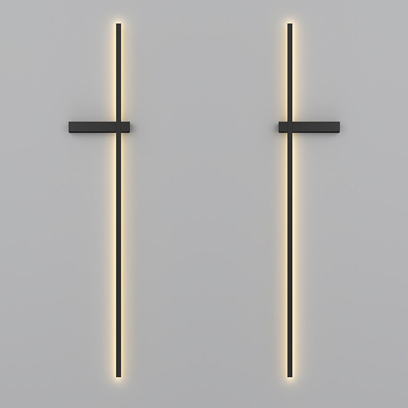 Metal Linear Shape Wall Sconce Modern Style 1 Light Wall Light Sconce