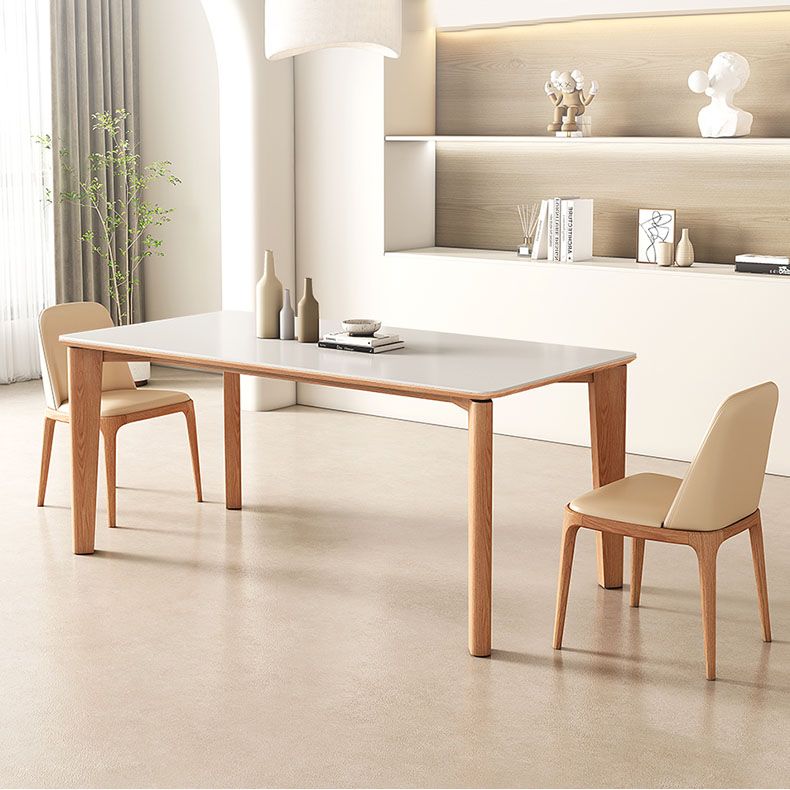 Modern 4 Legs Dining Table Rectangle Dining Table for Kitchen