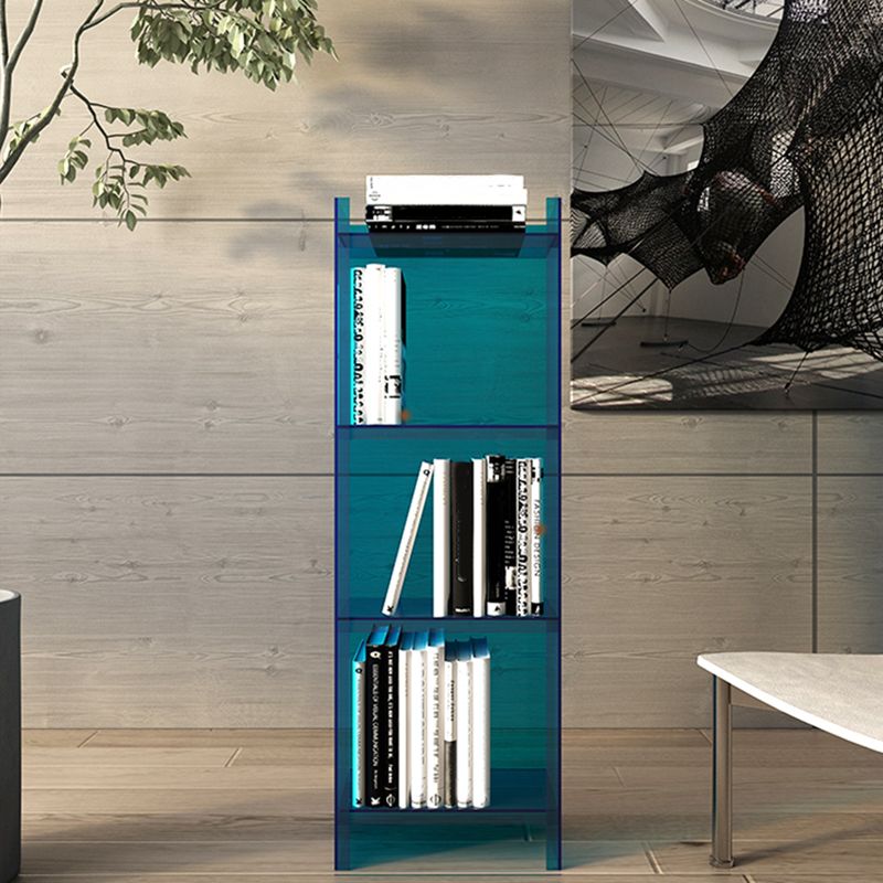 Acrylic Bookshelf Scandinavian Style Closed Back Bookcase for Home Office Study Room
