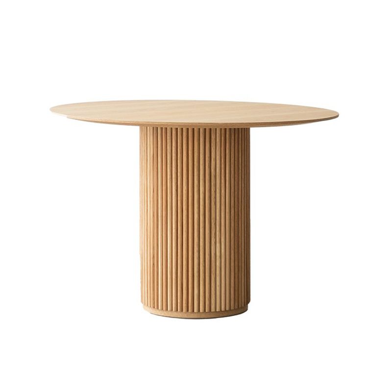Solid Wood Dining Table Round Modern Pedestal Dining Table for Home Use