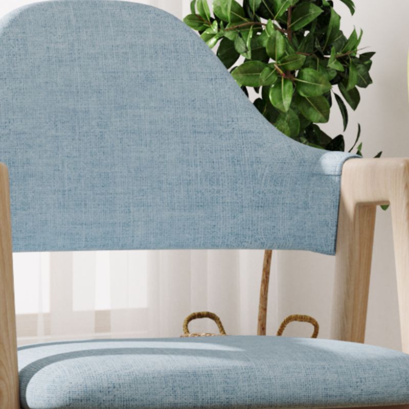 Sillas de comedor modernas Sillón tapizado con respaldo abierto con patas de metal