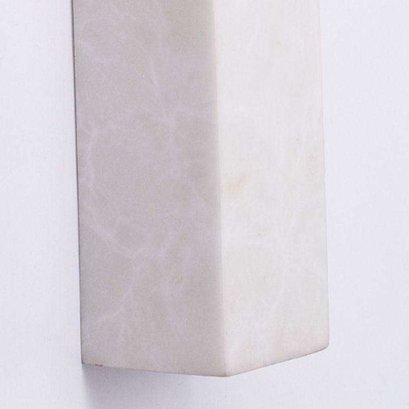 Modern Style Mica Wall Light White Cuboid Shape Wall Sconce for Bedroom