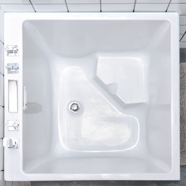 Back to Wall Rectangular Bath Antique Finish Soaking Modern Bath Tub
