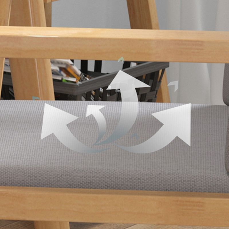 23.6"L x 22.0"W x 32.6"H Linen Chair Removable Cushions Accent Chair for Living Room