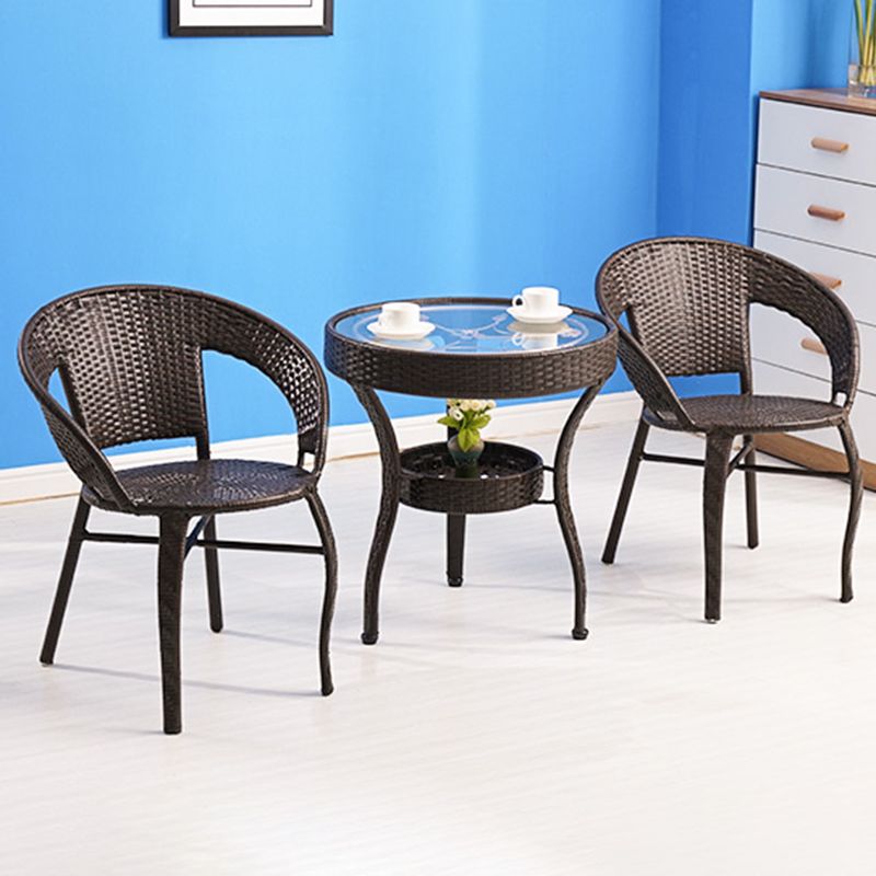 Matte Finish Outdoor Patio Set 1/3 Pcs Modern Dining Table Set