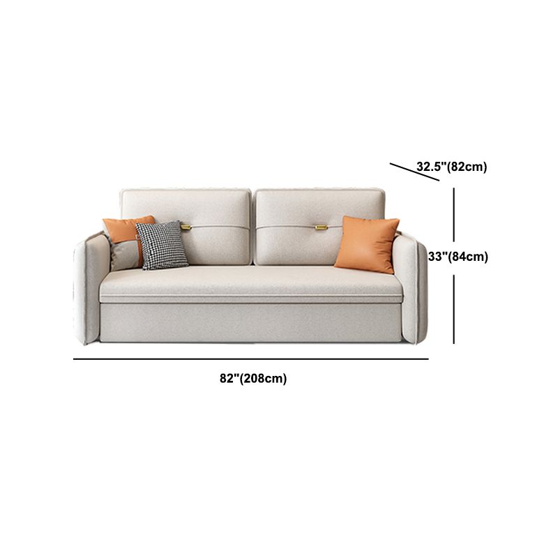 Contemporary Square Arm Faux Leather Stain Resistant Bed Settee