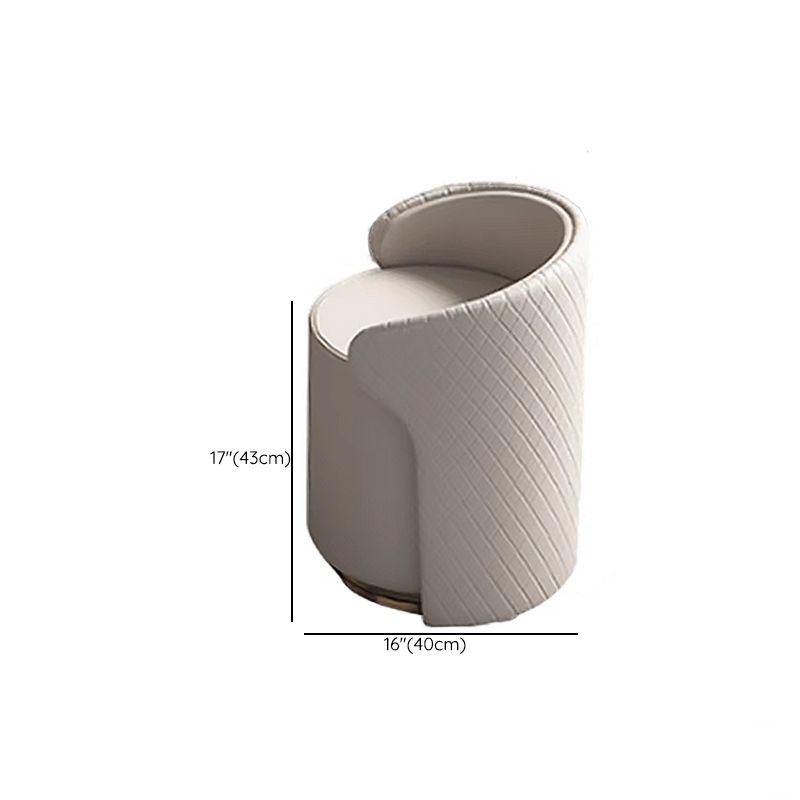 Contemporary 2-Drawer Wood Vanity Makeup Dressing Table in White with Stool