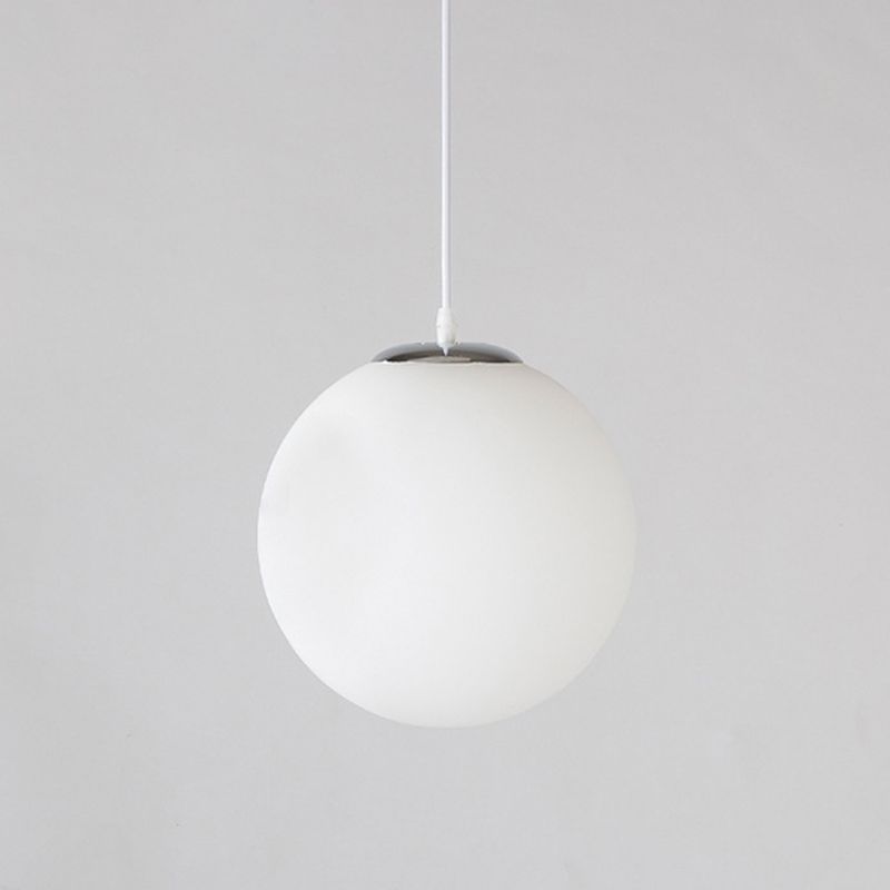 Moderna sfera di design minimalista lampada sospesa Opal Glass Glass Glass 1 Luce Light Light
