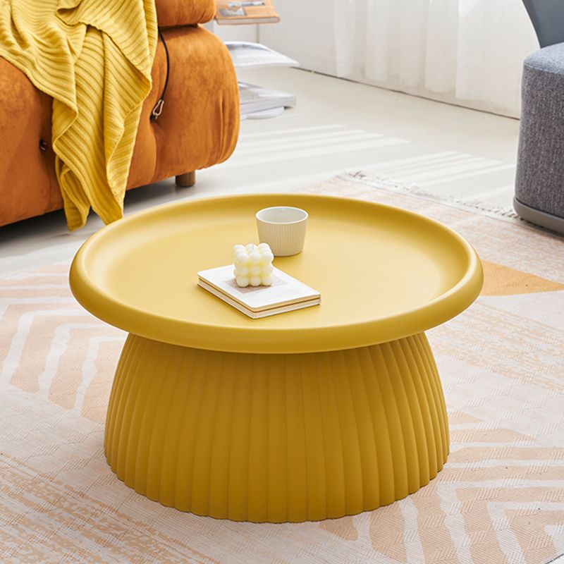 Glam Corner Table Plastic Round Pedestal Side End Snack Table
