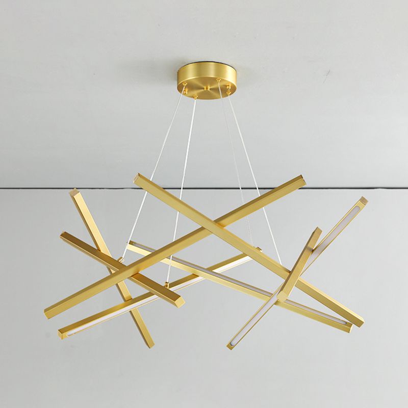 Lampada in metallo in metallo impilato Fun a sospensione a LED in stile moderno