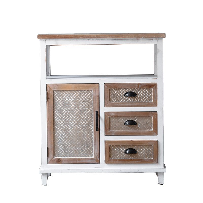 Contemporary 13.8" Wide Wooden Chest, Rectangle Accent Cabinet with Drawer