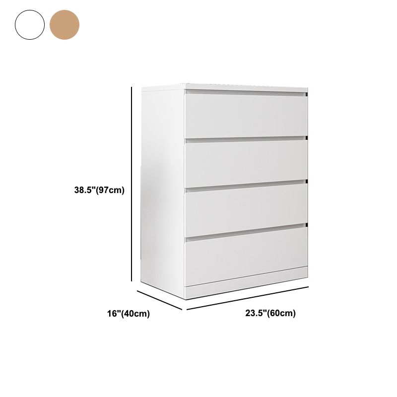 Contemporary Wood Accent Chest with 4/5 Drawers Rectangle Standard Chest
