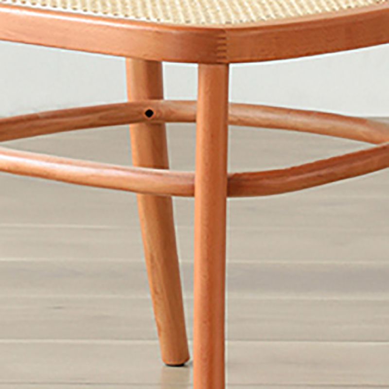 Silla de comedor de estilo tradicional, silla lateral sin brazos de cocina con patas de madera