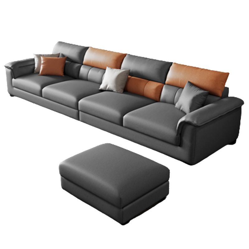 Fabric Pillow Top Arm Sectional Sofa 35.43"High Modern Cushion Back Sofa