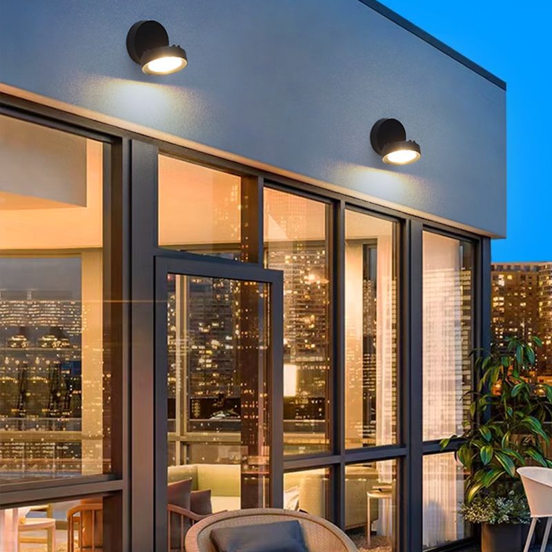 Dark Black LED Wall Sconce Aluminum & Acrylic Modernism Wall Light