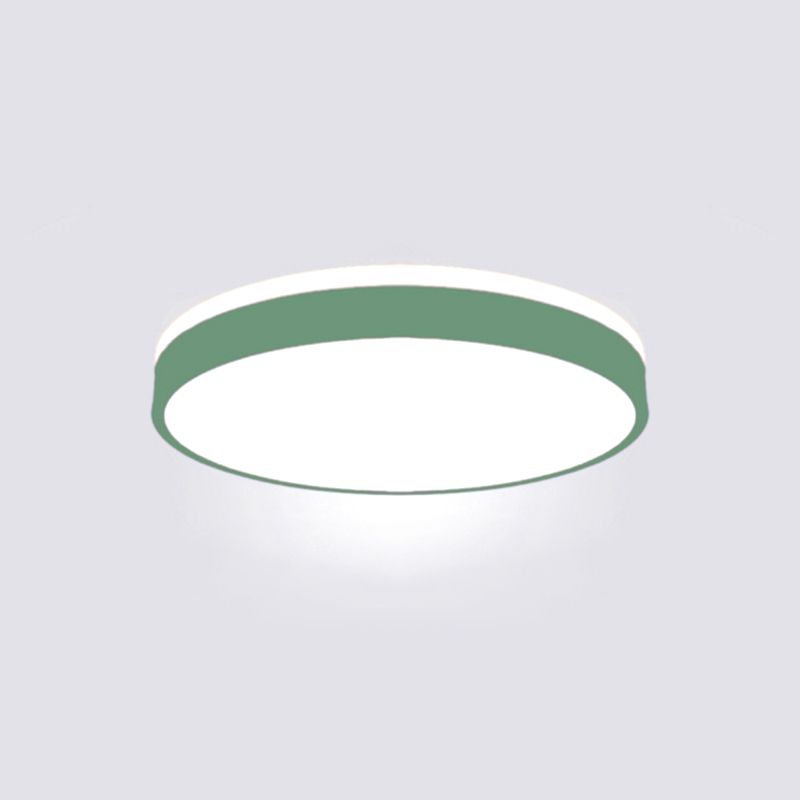 Metal Round Shaped Flush Mount Fixture Modern Style 1Head Led Flush Light