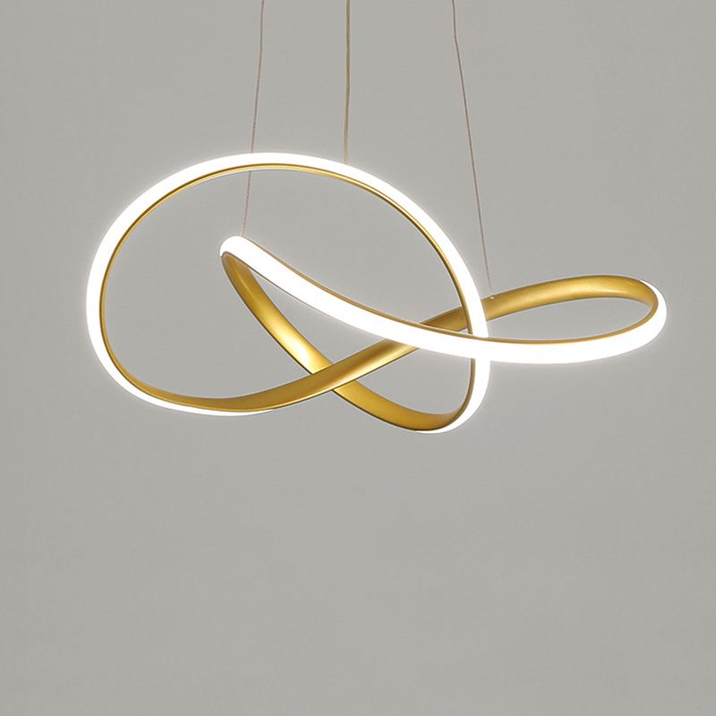 Gold Metal Hanging Pendant Lights Contemporary Hanging Lamps for Dining Room