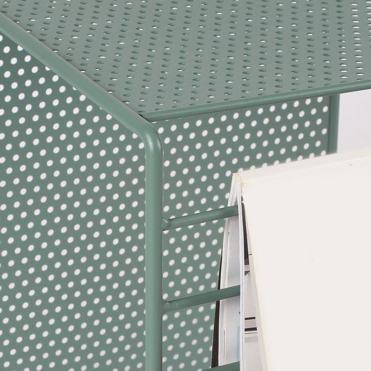 Mid-Century Modern Square Coffee Table with Iron Top and Iron Base