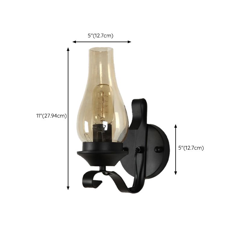 Industrial Metal Wall Sconce Lighting 1-Light Wall Mounted Lights for Dining Room