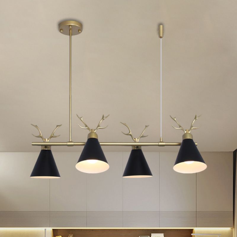 Restaurante Design Design Island Lighting Metal Triple Light Nordic Black/Grey/White Chandelier