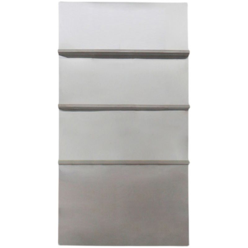 Contemporary Stainless Steel Bookcase Standard Closed Back Bookshelf for Bedroom
