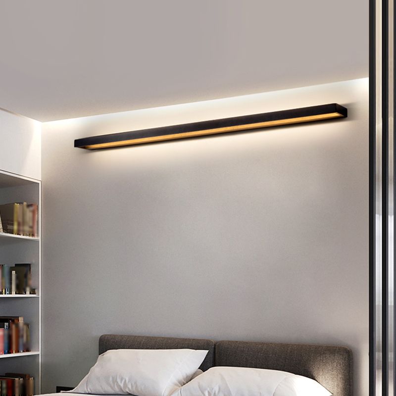 Quadratische Form Metall Wandleuchten moderner Stil Eins Lichtwandbeleuchtung in Schwarz