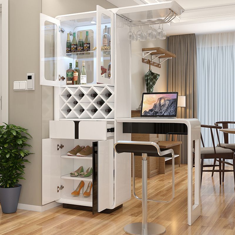 1/3 Pieces Contemporary Counter Height Pub Set in Black and White