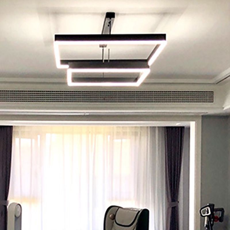 Lampade a forma quadrata contemporanea il lampadario del ristorante il lampadario sospeso con ombra acrilica