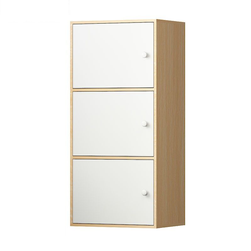 Contemporary Rectangle Wood  With Doors and Knobs Accent Cabinet