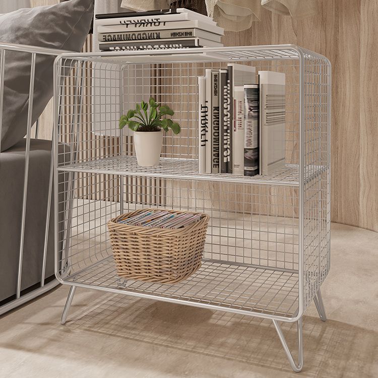 Glam Style Metal Bookshelf Standard Closed Back Shelf Bookcase for Home