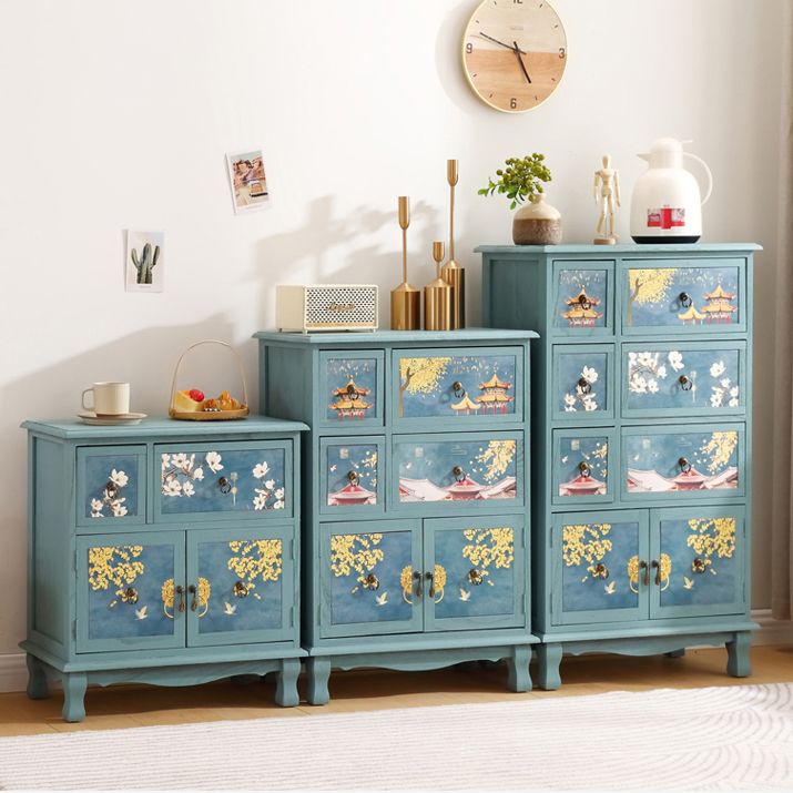 Nautical Combo Dresser Solid Wood Storage Chest Dresser for Bedroom