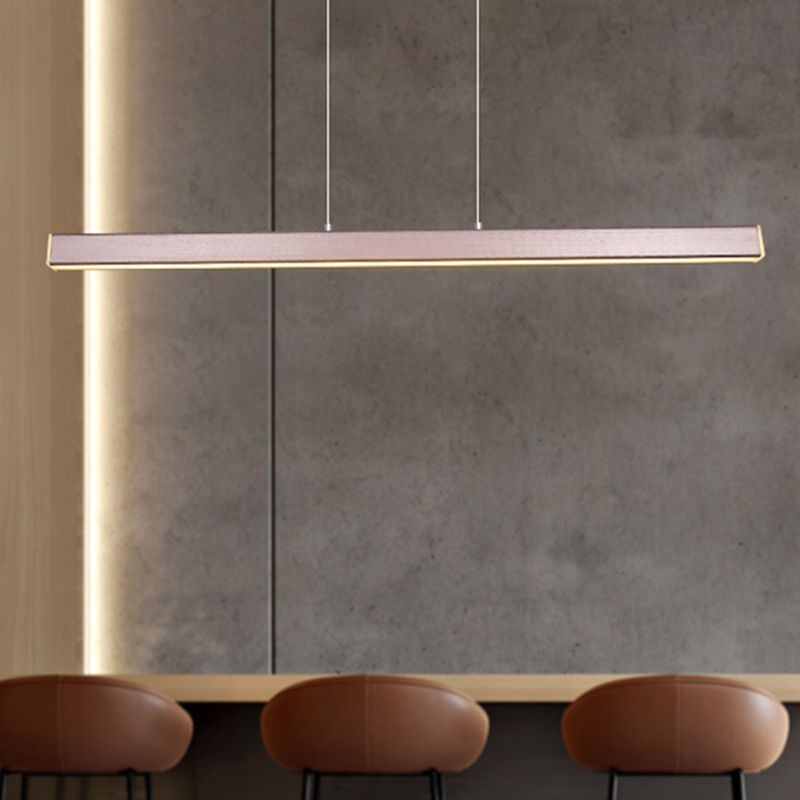 Linear LED Island Lighting in Contemporary Style  Metal 1-Light Island Lighting