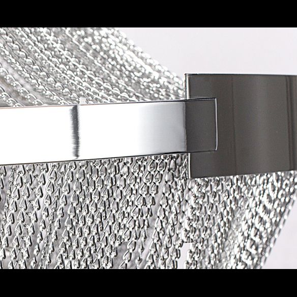 Lampadario della sala da pranzo del cesto lampadario in metallo in metallo lampadario sospeso in cromo