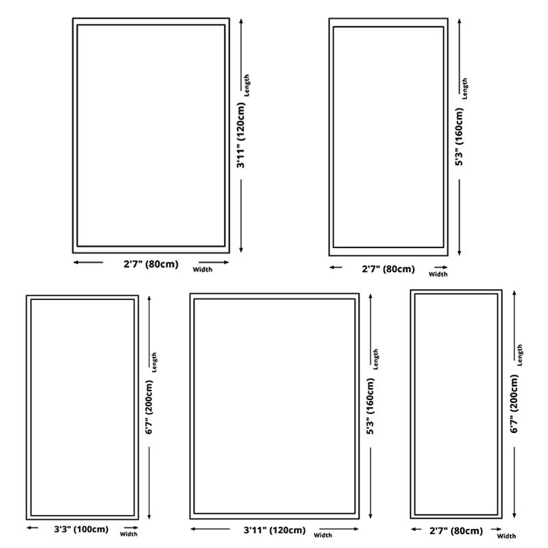 Trendy Contemporary Indoor Rug Simplicity Geometry Design Polyester Carpet Rectangle Friendly Washable Rug for Living Room