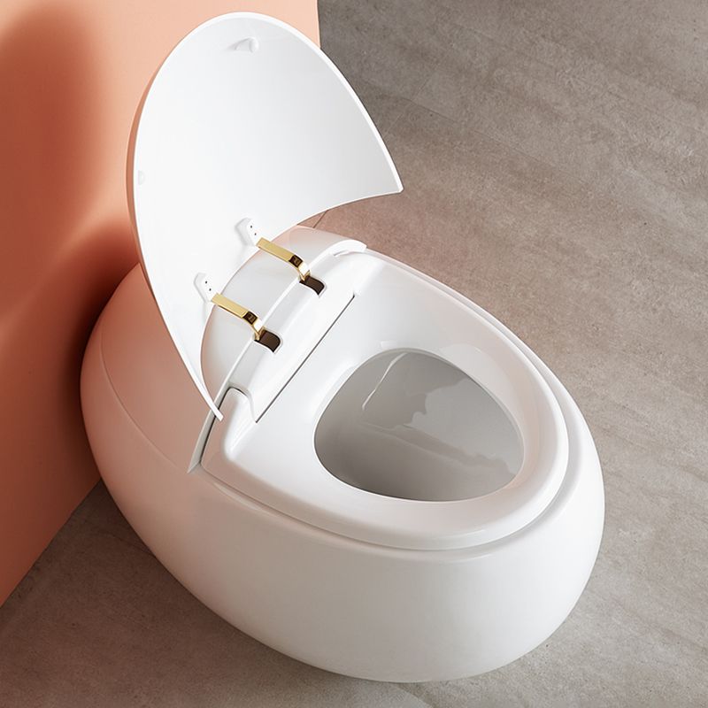 Round Deodorizing Toilet Seat Bidet 21.65" H Cotton White Vitreous China Bidet