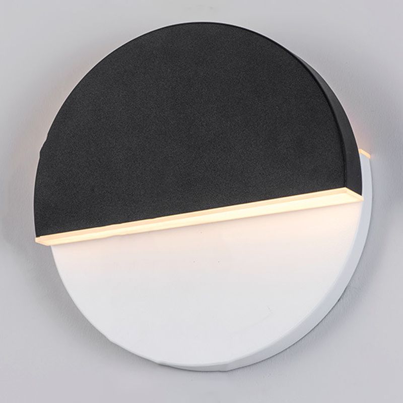 Iluminación de pared de sombra redonda de metal lámpara de pared de luz simple moderna