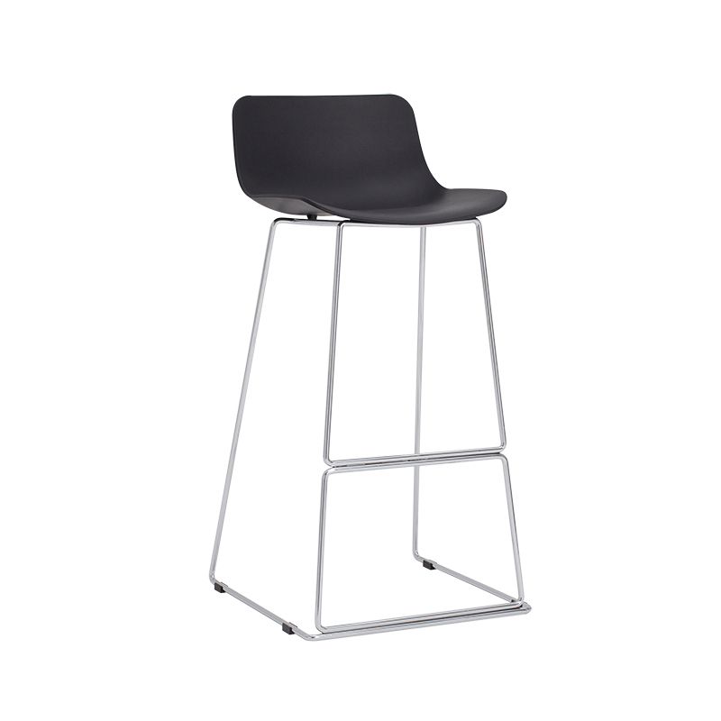 Taburete de barra de metal contemporáneo taburete de barra con patas de metal y espalda baja