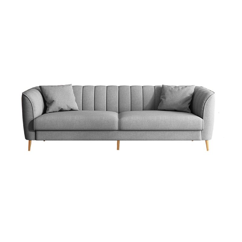 Stationary Living Room Flared Arm Standard Light-grey Modern Sofa